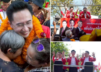 เพื่อไทยประเดิมหาเสียง เบอร์ 9 ขึ้นรถแห่เยือนเคหะทุ่งสองห้อง