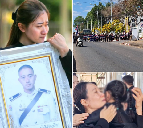 บีบหัวใจครอบครัว “จ่าคิว” ทหารกล้ารายสุดท้ายก่อนหยุดยิง เมีย–ลูกรับร่าง เจอหน้าครั้งสุดท้าย ร่ำไห้แทบขาดใจ ญาติปลอบ “เขาจะมองหนูอยู่ข้างบนนะลูก ไม่ต้องร้องนะ”