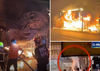 ระทึกกลางดึก! ไฟไหม้ร้านขายที่นอน–เฟอร์นิเจอร์ ชายหญิงตัดสินใจกระโดดจากชั้น 2 หนีตายหวุดหวิด