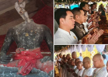 ล่ามือดีทุบรูปปั้น “เจ้าพ่อพระปรง” อุกอาจ ตั้งรางวัลนำจับ 10,000 บาท