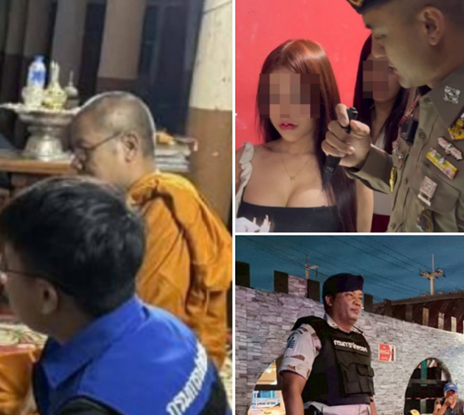 จนท.ปกครองผงะ! บุกตรวจร้านเหล้าเสียงดัง เจอพระครูวัดดังปลอมตัว นั่งปาร์ตี้โต้รุ่งกับเพื่อนพระอีก 2 รูป