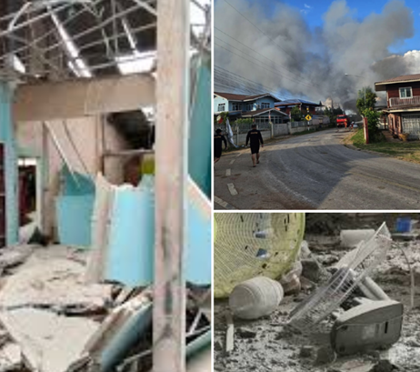 เปิดภาพความเสียหาย! ทหารเขมรยิงจรวด BM-21 ตกใส่บ้านเรือนฝั่งไทย จ.สระแก้ว ตำรวจ–ชาวบ้านเจ็บ 5 ราย สูญเสียขา 1 คู่