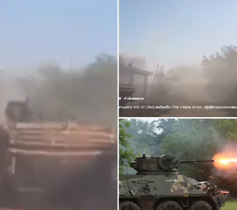 อย่างเดือด! “ทหารไทย” เปิดฉากรุก ส่งยานเกราะ BTR-3E1 ติดปืน 30 มม. ปะทะฐานกัมพูชา บ้านตาพระยา–บึงตะกวน