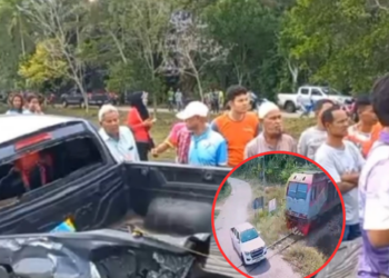 สลดระทึก! รถไฟชนกระบะ ดับ 1 เจ็บ 1 พยานชี้ชัด เห็นจอดคารางก่อนถูกชนเต็มแรง