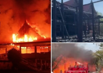 ไฟไหม้บ้านทรงไทยไม้สัก มูลค่า 3 ล้านบาท วอดทั้งหลัง