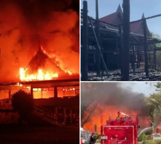 ไฟไหม้บ้านทรงไทยไม้สัก มูลค่า 3 ล้านบาท วอดทั้งหลัง