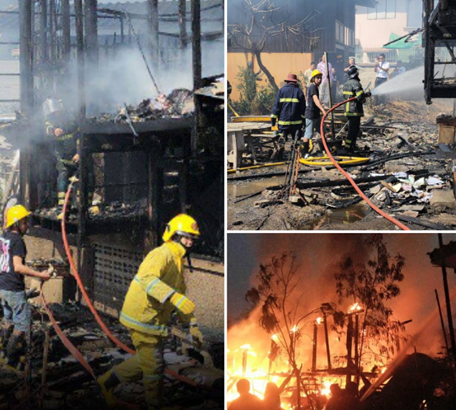 เพลิงไหม้บ้านพักครูเก่าอายุกว่า 40 ปี วอดทั้ง 2 หลัง เสียหายหลักล้าน คาดไฟฟ้าลัดวงจร