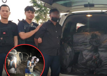 รวบ 2 หนุ่มเชียงราย ลอบขนยาบ้า 6 แสนเม็ด ซุกใต้สะพาน แม่น้ำกก