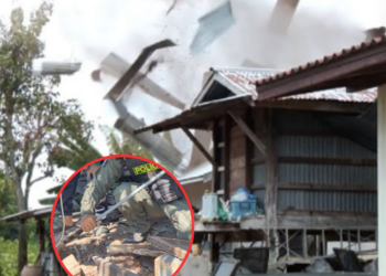 EOD เร่งเก็บหลักฐาน บ้านชาวบ้านโดน BM-21 ของ กัมพูชา เจ้าของบ้านเล่านาทีลูกระเบิดตก รอดตายหวุดหวิด